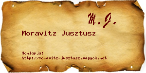 Moravitz Jusztusz névjegykártya